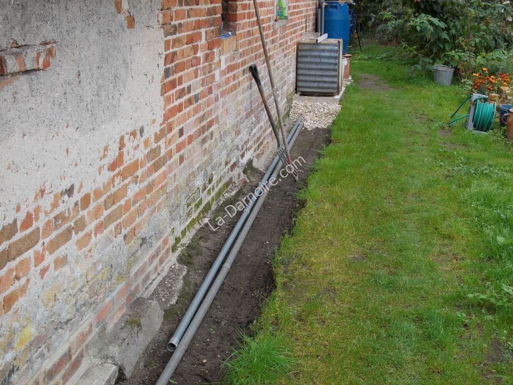 Household greywater and rainwater overflow pipes