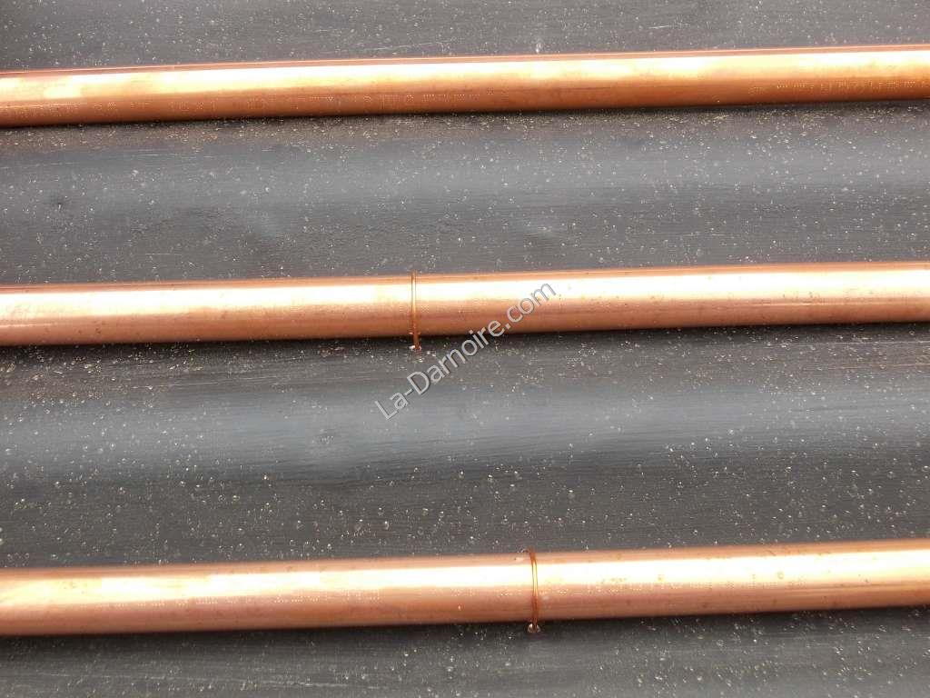 Detail of copper tubing fixing