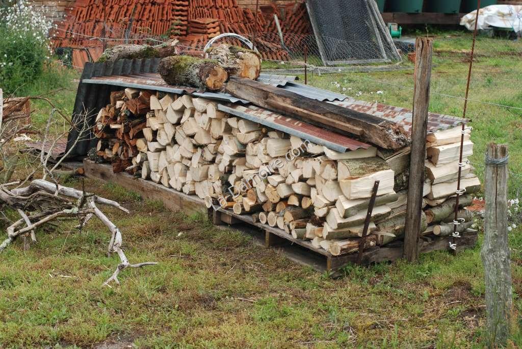 The temporary wood store